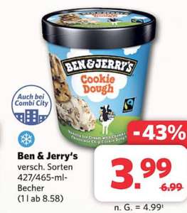 [Combi] Ben & Jerrys Eis 465ml Becher für 3,99€