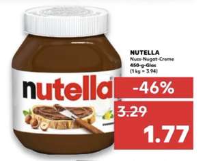 [Kaufland mira Einkaufszentrum & Euroindustriepark München u.a.] Nutella 450g für 1,77€