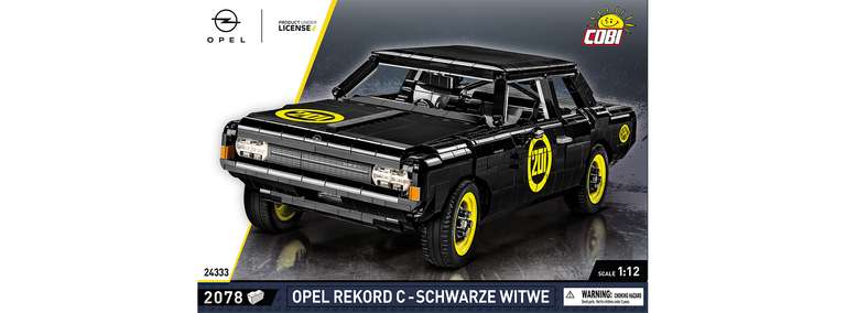 COBI Opel Record C-Schwarze Witwe (24333) 1:12 für 89,99 Euro [Modellbau Härtle]
