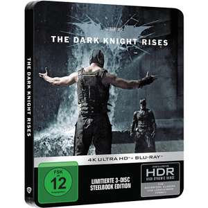 (Saturn Abholung) The Dark Knight Rises - Limited Steelbook (4K Ultra HD + Blu-ray) / Batman Begins 4k Limited Steelbook für 20€