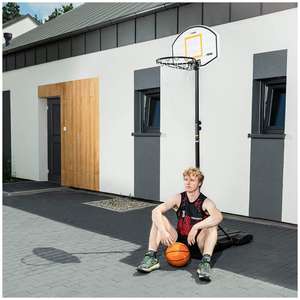 [ Expondo.de ] Gymrex Kinder Basketballkorb | höhenverstellbar | 178 bis 205 cm