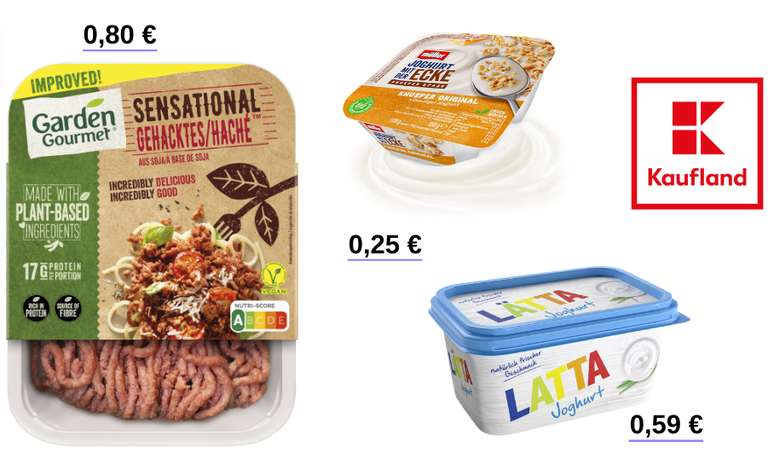 [Sammeldeal Kaufland] Lätta Joghurt für 0,59 € + Garden Gorumet 0,80 € + Joghurt mit der Ecke 0,25 €... [Lokal 76726 Germersheim]