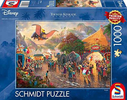 Puzzle Sammeldeal (7), z.B. Schmidt 59939 Thomas Kinkade Disney Dumbo oder Ravensburger Gelini, 1000 Teile [Amazon Prime und/oder Otto Up]