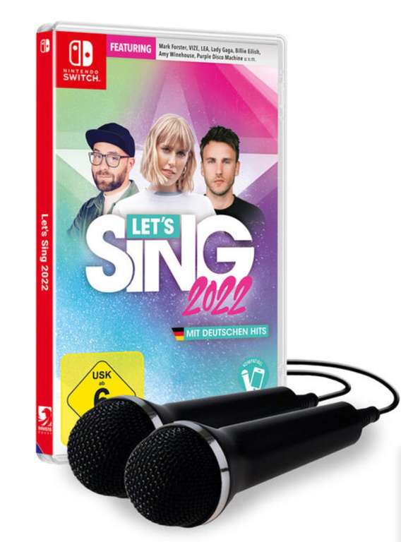 (Gamestop) Let's Sing 2022 mit deutschen Hits mit zwei Mikrofone Switch für 32,99€ bei Abholung oder + 3,99€ Versand