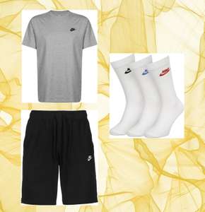 [Stylefile] NIKE Club 3-teiliges Set: T-Shirt + Hose + 3er Pack Socken; verschiedene Farben zur Auswahl