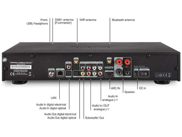 Telestar i560CD Imperial Dabman All-In-One HiFi System ( Internetradio, DAB, CD, Streaming)