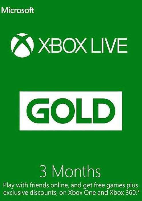 Xbox Live Gold 3 Monate für 4,86€ [3 Jahre Game Pass Ultimate für 45€]