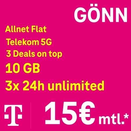 [Telekom] MagentaMobil Gönn für alle U28 - 10GB 5G Allnet-Flat für 15€/Monat + exkl. Deals