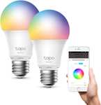 2x TP-Link Tapo L530E smarte WLAN Glühbirne E27, benötigt keinen Hub, RGB mehrfarbrig, dimmbar Alexa / Google Assistant / Tapo App