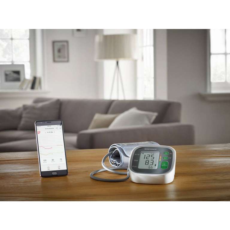 Soehnle Systo Monitor Connect 300 Oberarm Blutdruckmessgerät (mit Bluetooth und Appunterstützung)