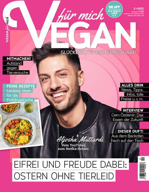 Vegan für mich Abo (8 Ausgaben) für 38,20 € mit 35 € BestChoice-Gutschein bei Hobby+Freizeit // kein Werber notwendig