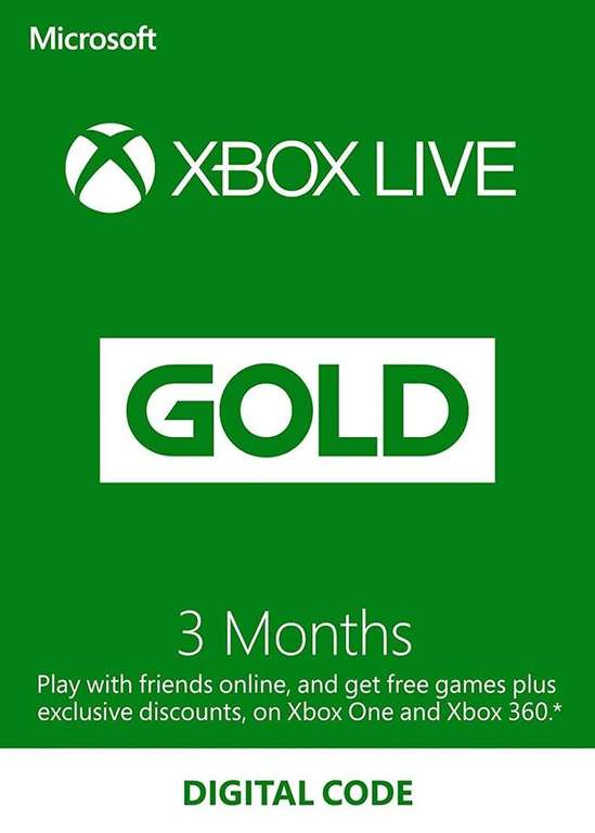 Xbox Live Gold 3 Monate für 9,70€ / 3 Jahre GamePass Ultimate für 125,33€