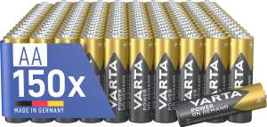 [Prime] BESTPREIS mit SparAbo / VARTA Batterien AAA, 150 Stück, Power on Demand, Alkaline, 1,5V, Vorratspack, auch in AA verfügbar
