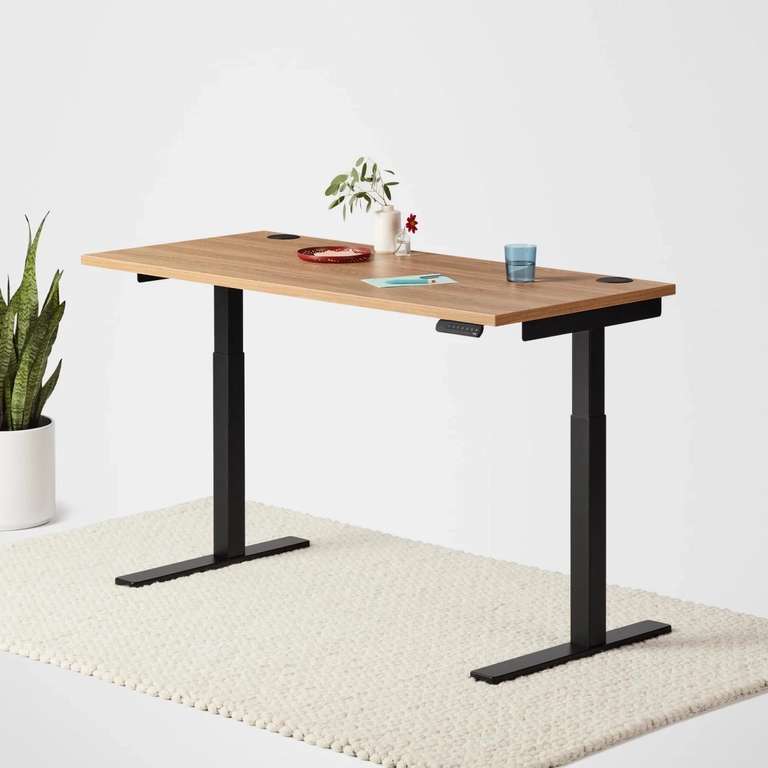 Fully Remi mit Bambus-Tischplatte - höhenverstellbarer Schreibtisch mit 15 Jahre Garantie