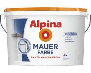 Aldi Süd: Alpina Mauerfarbe für außen (weiß, 5l)