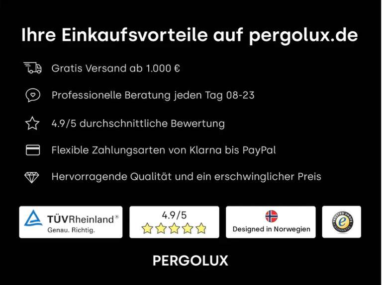 PERGOLUX Crystal Wintergarten - Spare 40%