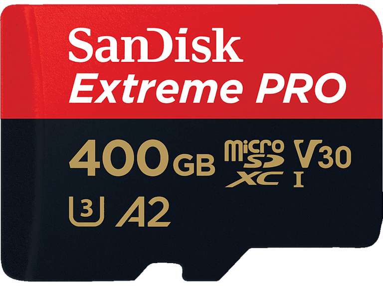 SanDisk Extreme PRO microSDXC 400GB Kit, UHS-I U3, A2, Class 10 (R200/W140)