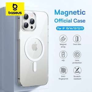 [Aliexpress] Bestpreis: Baseus MagSafe Silikon Case für iPhone 15 14 13 12 11 Pro Max für 6,97 Euro (4,87 Euro ohne MagSafe)