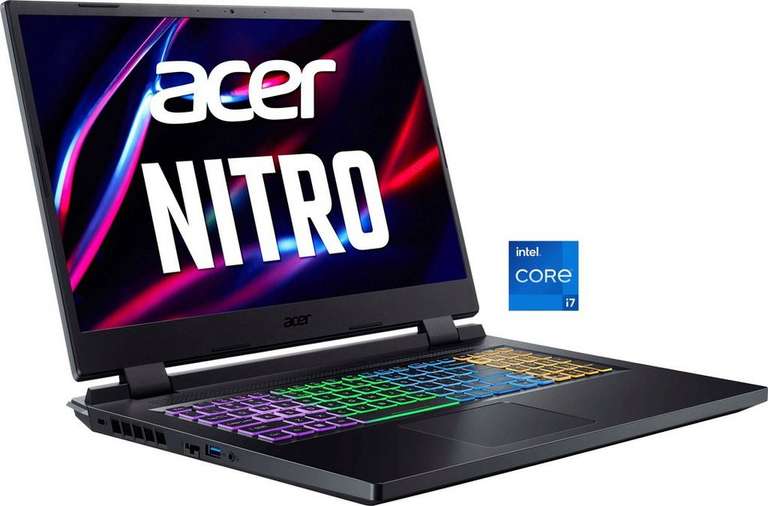 Acer AN517-55-73KB Gaming-Notebook 17,3 Zoll 144 Hz, Intel Core i7 12700H, GeForce RTX 4060, 1000 GB SSD Lieferung ende MAI !