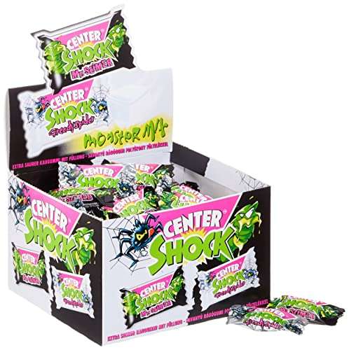 [PRIME/Sparabo] Center Shock Sammeldeal Monster Mix, Jungle Mix oder Jumping Strawberry, Box mit 100 Kaugummis, extra-sauer Geschmack, 400g