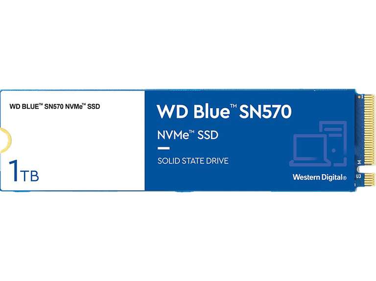 1 TB SSD WD SN570 NVMe WDS100T3B0C 3.0 x4 (NVMe) Speicher, PCI Express, intern