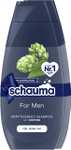 2er Pack Schwarzkopf Schauma Shampoo For Men (2 x 400 ml), kräftigendes Herren Shampoo mit Hopfen [PRIME/Sparabo]