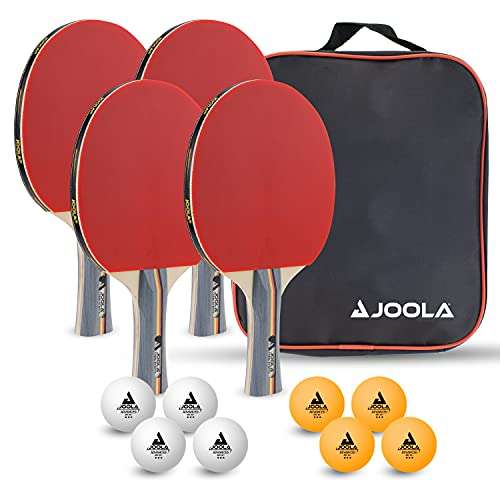 JOOLA Tischtennis-Set Team School / 4x Schläger / 8x Bälle / 1x Tasche