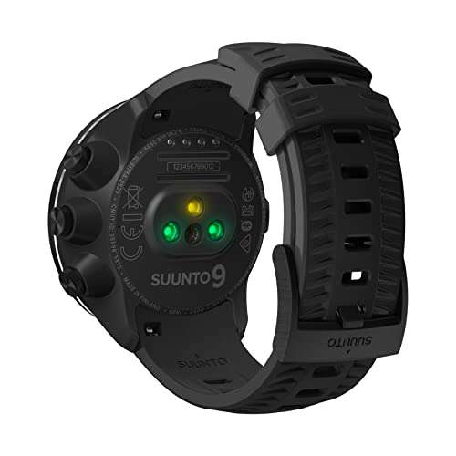 Suunto 9 Baro - Schwarz - Sportuhr mit Riemen - Silikon - schwarz - Handgelenkgröße: 130-220 mm