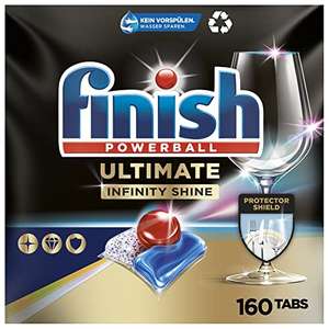 160 Finish Ultimate Infinity Shine Spülmaschinentabs – Geschirrspültabs für ultimative Reinigung, Gigapack mit 2x80 Tabs (spar-Abo Prime)