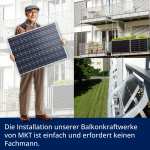 Balkonkraftwerk Set 2 x RISEN Solarpanele 410W (820W) + DEYE SUN-M80 800w (Neue Version) Mikrowechselrichter (kostenlos drosselbar auf 600W)