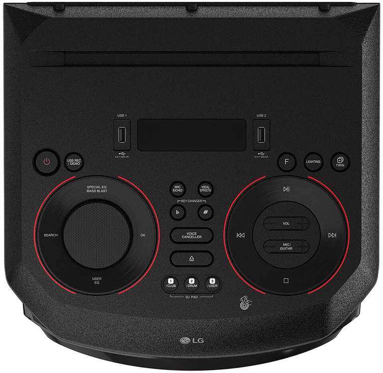 LG Electronics ON9 Partylautsprecher | DJ- und Karaokefunktion, Radioempfang (DAB+ und UKW), CD-Laufwerk, Bluetooth [Otto / Up]