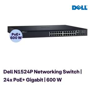 [ibood] Dell N1524P Networking Switch | 24x PoE+ Gigabit | 600 W für 507,95€ anstatt 1220,47€