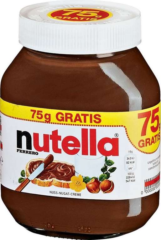 Nutella 825g für 2,88€ (Preis pro Kilo = 3,50€) [Kaufland]
