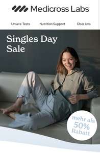 50 % Rabatt zum Singles' Day (Medicross Labs)