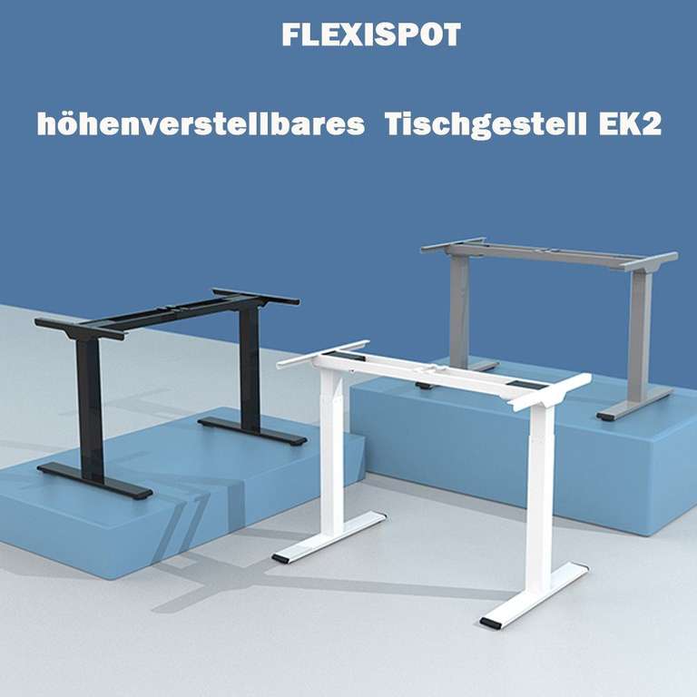 Flexispot Sanodesk EK2 elektrisch verstellbares Tischgestell (mit Memory-Steuerung & Softstart/Stop Funktion, in drei verschiedenen Farben)