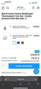 Bosch Smart Home Heizkörper-Thermostat II 2er-Set + Gratis Amazon Echo Dot Gen. 5
