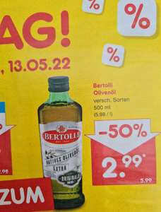 (Netto MD) Bertolli Olivenöl 500 ml verschiedene Sorten / Söhnlein Brilliant 6x0,75 Liter für 12€ nur am Freitag 13.05