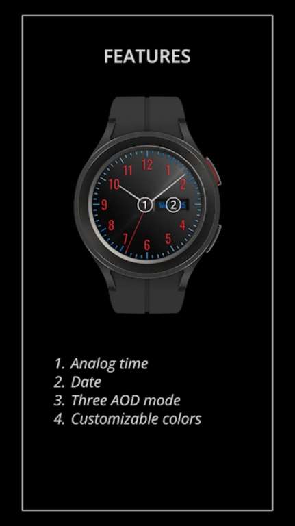 (Google Play Store) Analog - DADAM61 (WearOS Watchface, analog)