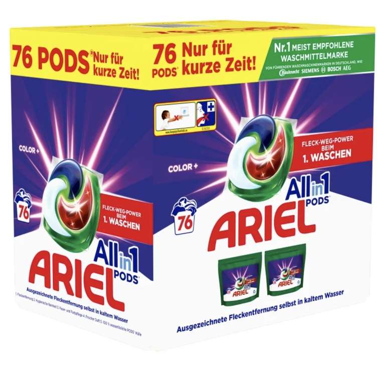 [LIDL Plus] 3x 76 Ariel Pods (228 Stück) für 0,18€/WL
