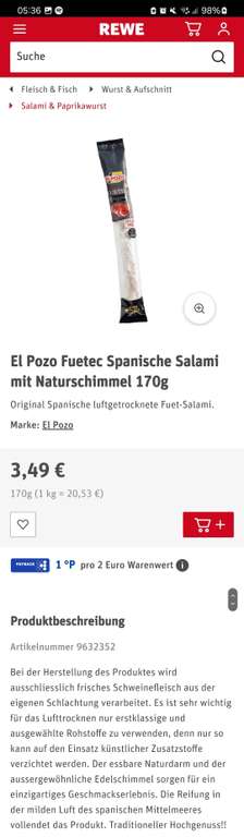 Kaufland: 2x Spanische Salami Fuet (Peitsche) + Gratis Messer