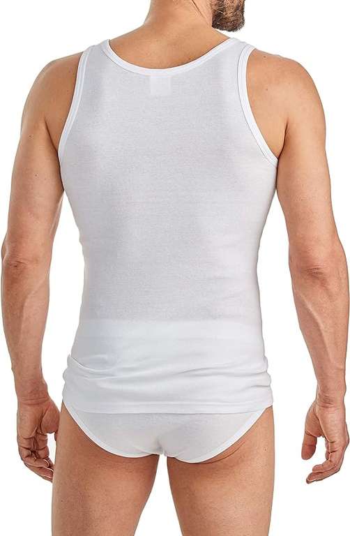 16er Pack - LeGiorgio – Feinripp oder Doppelripp Unterhemd für Herren, Stück ~ 2€ (Weiß, Gr. M - 3XL, 100 % Baumwolle)