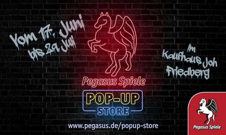(Lokal) Pegasus Spiele Pop-Up-Store in Friedberg