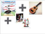 RC Hubschrauber + Klemmbaustein Rakete + Gitarre bei AliExpress mit kostenlosem Versand