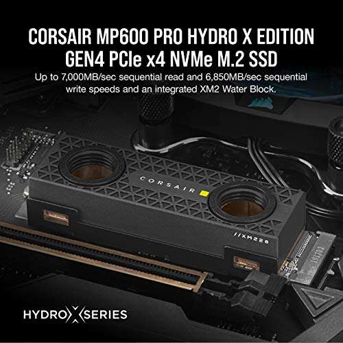 CORSAIR MP600 PRO - Hydro X Edition - Solid-State-Disk - 2 TB - PCI Express 4.0 x4 (NVMe)