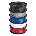 Amazon Basics – flexibles 3D-Drucker Filament aus TPU, 1,75 mm, 1 kg pro Spule, 5 verschiedene Farben