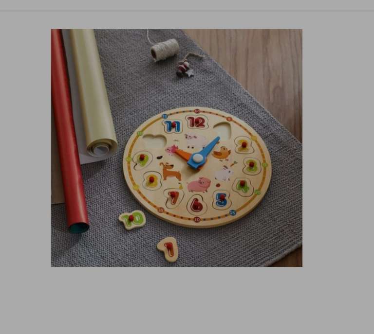 [LIDL] Uhrenpuzzle, Playtive Holz Lernpuzzle für Kinder