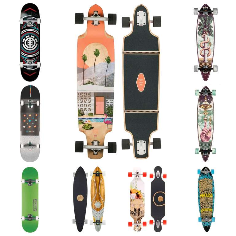 Skateboard/Longboard Sammeldeal (12), z.B. Globe Skateboard Komplettboard G0 Fubar, verschiedene Größen für 43,91€
