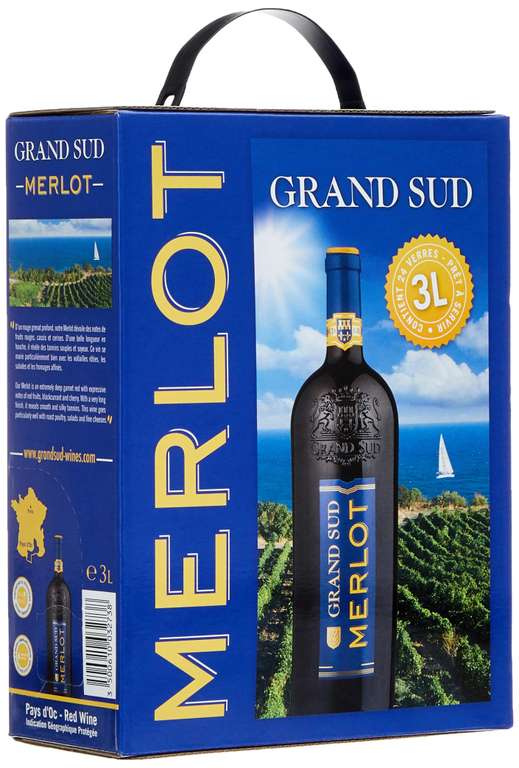3 Liter Grand Sud Merlot Rotwein