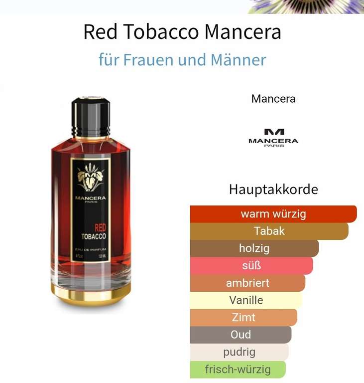 (Amazon Vorbestellung) Mancera Red Tobacco Eau de Parfum 60ml (Unisex)