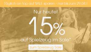 [Babymarkt] Nur heute: 15% Rabatt auf Spielzeuge im Sale
